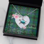 Sea Turtle Necklace Gift for My Beautiful Girlfriend Valentines Necklace Clan Henderson Tartan Blue Turtle Necklace