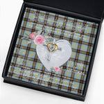Gift For My Beautiful Girlfriend Necklace Valentine Necklace Clan Bell Tartan Cross Dancing Necklace Scottish Tartan Jewelry