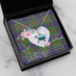 Sea Turtle Necklace Gift for My Beautiful Girlfriend Valentines Necklace Clan Stewart of Appin Hunting Tartan Blue Turtle Necklace