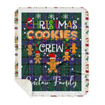 Personalized Gift Tartan Plaid Blanket Clan Sinclair Modern With Christmas Cookie Baking Crew Christmas Gift Sherpa Blanket, tartan sherpa blanket,buffalo plaid sherpa blanket,christmas sherpa blanket,Christmas Throw Blanket,green plaid sherpa blanket,green sherpa blanket