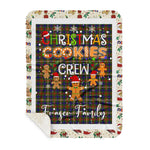 Personalized Gift Tartan Plaid Blanket Clan Fraser Hunting With Christmas Cookie Baking Crew Christmas Gift Sherpa Blanket, tartan sherpa blanket,buffalo plaid sherpa blanket,christmas sherpa blanket,Christmas Throw Blanket,green plaid sherpa blanket,green sherpa blanket