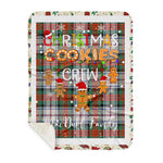 Personalized Gift Tartan Plaid Blanket Clan MacDuff Dress Ancient With Christmas Cookie Baking Crew Christmas Gift Sherpa Blanket, tartan sherpa blanket,buffalo plaid sherpa blanket,christmas sherpa blanket,Christmas Throw Blanket,green plaid sherpa blanket,green sherpa blanket