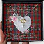 Gift For My Beautiful Girlfriend Necklace Valentine Necklace Clan Sinclair Tartan Cross Dancing Necklace Scottish Tartan Jewelry