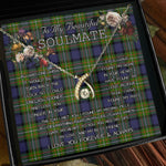 To My Beautiful Soulmate Necklace In Your Eyes I Have Found My Home Clan Ferguson Tartan Wishbone Dancing Necklace