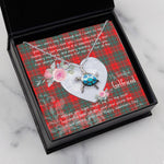 Sea Turtle Necklace Gift for My Beautiful Girlfriend Valentines Necklace Clan Cumming Tartan Blue Turtle Necklace