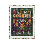 Personalized Gift Tartan Plaid Blanket Clan Crosbie With Christmas Cookie Baking Crew Christmas Gift Blanket, Plaid Blanket, Christmas Fleece Blanket, Christmas Blanket, Tartan Blanket, Scottish Blanket, Scotland Blanket, Family Name Blanket, Custom Blanket, Personalized Blanket