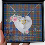 Gift For My Beautiful Girlfriend Necklace Valentine Necklace Clan MacBeth Ancient Tartan Cross Dancing Necklace Scottish Tartan Jewelry