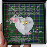 Gift For My Beautiful Girlfriend Necklace Valentine Necklace Clan Duncan Tartan Cross Dancing Necklace Scottish Tartan Jewelry