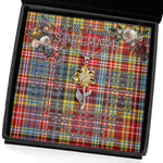 To My Beautiful Soulmate Sunflower Necklace In Your Eyes I Have Found My Home Clan Ogilvie Of Airlie Ancient Tartan Jewelry For Girlfriend, Tartan Sunflower Pendant Necklace, Scottish Tartan Jewelry, valentine necklace, necklace girlfriend, necklace for wife, cute necklaces for girlfriend, jewelry for girlfriend, to my soulmate necklace, to my future wife necklace