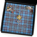 To My Beautiful Soulmate Sunflower Necklace In Your Eyes I Have Found My Home Clan Elliot Ancient Tartan Jewelry For Girlfriend, Tartan Sunflower Pendant Necklace, Scottish Tartan Jewelry, valentine necklace, necklace girlfriend, necklace for wife, cute necklaces for girlfriend, jewelry for girlfriend, to my soulmate necklace, to my future wife necklace