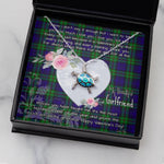 Sea Turtle Necklace Gift for My Beautiful Girlfriend Valentines Necklace Clan MacKinlay Modern Tartan Blue Turtle Necklace