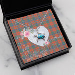 Sea Turtle Necklace Gift for My Beautiful Girlfriend Valentines Necklace Clan Robertson Ancient Tartan Blue Turtle Necklace
