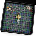 To My Beautiful Soulmate Sunflower Necklace In Your Eyes I Have Found My Home Clan Farquharson Ancient Tartan Jewelry For Girlfriend, Tartan Sunflower Pendant Necklace, Scottish Tartan Jewelry, valentine necklace, necklace girlfriend, necklace for wife, cute necklaces for girlfriend, jewelry for girlfriend, to my soulmate necklace, to my future wife necklace