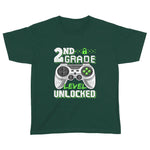 2nd Grade Level Unlocked Video Game Back to School Boys Youth Shirt Back To School Shirt - Scotstee Shop