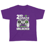 2nd Grade Level Unlocked Video Game Back to School Boys Youth Shirt Back To School Shirt - Scotstee Shop