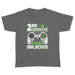 2nd Grade Level Unlocked Video Game Back to School Boys Youth Shirt Back To School Shirt - Scotstee Shop
