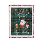 Personalized Gift Tartan Plaid Blanket Clan Byres With Funny Santa Snowman Reindeer Merry Christmas Fleece Blanket, Home Living Room, Plaid Blanket, Tartan Blanket, Scottish Blanket, Buffalo fleece blanket, Christmas Blanket