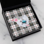 Sea Turtle Necklace Gift for My Beautiful Girlfriend Valentines Necklace Clan MacPherson Modern Tartan Blue Turtle Necklace