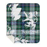 Sherpa Blanket - Tartan Blanket Thistle and Lion Scottish Clan MacKenzie Dress Ancient Plaid Blanket, plaid sherpa blanket queen,purple sherpa blanket,queen sherpa blanket,queen size sherpa blanket,red sherpa blanket,scottish tartan blankets,sherpa blanket,sherpa christmas blanket