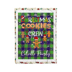 Personalized Gift Tartan Plaid Blanket Clan Colville With Christmas Cookie Baking Crew Christmas Gift Blanket, Plaid Blanket, Christmas Fleece Blanket, Christmas Blanket, Tartan Blanket, Scottish Blanket, Scotland Blanket, Family Name Blanket, Custom Blanket, Personalized Blanket