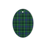 Stewart Hunting Modern Tartan Oval Ornaments, Christmas Tree Ornament, Plaid Christmas Ornaments, Ceramic Oval Christmas Tree Decoration, Tartan Oval Ornaments, Christmas Tree Ornament, Plaid Christmas Ornaments, Ceramic Oval Christmas Tree Decoration