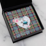 Sea Turtle Necklace Gift for My Beautiful Girlfriend Valentines Necklace Clan Stirling Tartan Blue Turtle Necklace