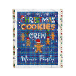 Fleece Blanket - Personalized Gift Tartan Plaid Blanket Clan Mercer With Christmas Cookie Baking Crew Christmas Gift Fleece Blanket