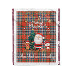 Personalized Gift Tartan Plaid Blanket Clan MacFarlane Ancient With Funny Santa Snowman Reindeer Merry Christmas Fleece Blanket, Home Living Room, Plaid Blanket, Tartan Blanket, Scottish Blanket, Buffalo fleece blanket, Christmas Blanket