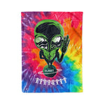 Scotstee Shop - Scotstee Shop Blanket Alien Salute Tie Dye Funny Hippie Fleece Blanket