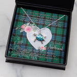 Sea Turtle Necklace Gift for My Beautiful Girlfriend Valentines Necklace Clan Stewart Ancient Tartan Blue Turtle Necklace