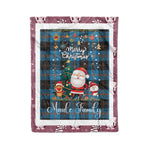 Personalized Gift Tartan Plaid Blanket Clan Maule Ancient With Funny Santa Snowman Reindeer Merry Christmas Fleece Blanket, Home Living Room, Plaid Blanket, Tartan Blanket, Scottish Blanket, Buffalo fleece blanket, Christmas Blanket
