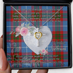 Gift For My Beautiful Girlfriend Necklace Valentine Necklace Clan Trotter Tartan Cross Dancing Necklace Scottish Tartan Jewelry