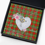 Gift For My Beautiful Girlfriend Necklace Valentine Necklace Clan Grierson Tartan Cross Dancing Necklace Scottish Tartan Jewelry
