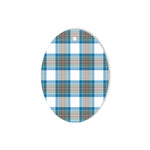 Stewart Muted Blue Tartan Oval Ornaments, Christmas Tree Ornament, Plaid Christmas Ornaments, Ceramic Oval Christmas Tree Decoration, Tartan Oval Ornaments, Christmas Tree Ornament, Plaid Christmas Ornaments, Ceramic Oval Christmas Tree Decoration