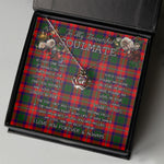 To My Beautiful Soulmate Necklace In Your Eyes I Have Found My Home Clan Riddell Tartan Crown Pendant Necklace