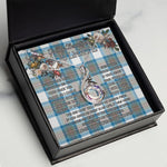 To My Beautiful Soulmate Necklace In Your Eyes I Have Found My Home Clan Stewart Muted Blue Tartan Rising Phoenix Necklace