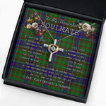 To My Beautiful Soulmate Necklace In Your Eyes I Have Found My Home Clan Adam Hunting Tartan Cross Dancing Necklace