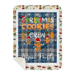 Personalized Gift Tartan Plaid Blanket Clan Napier With Christmas Cookie Baking Crew Christmas Gift Sherpa Blanket, tartan sherpa blanket,buffalo plaid sherpa blanket,christmas sherpa blanket,Christmas Throw Blanket,green plaid sherpa blanket,green sherpa blanket