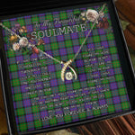 To My Beautiful Soulmate Necklace In Your Eyes I Have Found My Home Clan Gillon Tartan Wishbone Dancing Necklace
