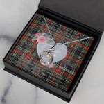 Rising Phoenix Necklace - Valentine Necklace Clan Stewart High Stewards Tartan Gift for Girlfriend, Gift for My Wife Rising Phoenix Necklace