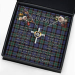 To My Beautiful Soulmate Necklace In Your Eyes I Have Found My Home Clan Fletcher Modern Tartan Cross Dancing Necklace