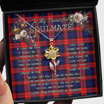 To My Beautiful Soulmate Sunflower Necklace In Your Eyes I Have Found My Home Clan MacLachlan Tartan Jewelry For Girlfriend