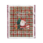 Personalized Gift Tartan Plaid Blanket Clan MacAlister Dress With Funny Santa Snowman Reindeer Merry Christmas Fleece Blanket, Home Living Room, Plaid Blanket, Tartan Blanket, Scottish Blanket, Buffalo fleece blanket, Christmas Blanket