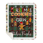 Personalized Gift Tartan Plaid Blanket Clan Buchan Ancient With Christmas Cookie Baking Crew Christmas Gift Sherpa Blanket, tartan sherpa blanket,buffalo plaid sherpa blanket,christmas sherpa blanket,Christmas Throw Blanket,green plaid sherpa blanket,green sherpa blanket