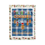 Fleece Blanket - Personalized Gift Tartan Plaid Blanket Clan Muirhead Blue With Christmas Cookie Baking Crew Christmas Gift Fleece Blanket