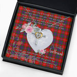 Gift For My Beautiful Girlfriend Necklace Valentine Necklace Clan Fraser Tartan Cross Dancing Necklace Scottish Tartan Jewelry