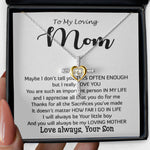 Cross Dancing Necklace - To My Loving Mom - Important Person In My Life Mother's Day Gift From Son Necklace