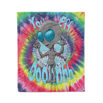 Scotstee Shop - Scotstee Shop Blanket Alien UFO Tie Dye Rainbow Hippie Fleece Blanket