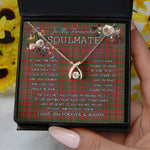 To My Beautiful Soulmate Necklace In Your Eyes I Have Found My Home Clan MacAlister Ancient Tartan Wishbone Dancing Necklace