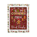 Personalized Gift Tartan Plaid Blanket Clan Grant of Monymusk With Christmas Cookie Baking Crew Christmas Gift Blanket, Plaid Blanket, Christmas Fleece Blanket, Christmas Blanket, Tartan Blanket, Scottish Blanket, Scotland Blanket, Family Name Blanket, Custom Blanket, Personalized Blanket